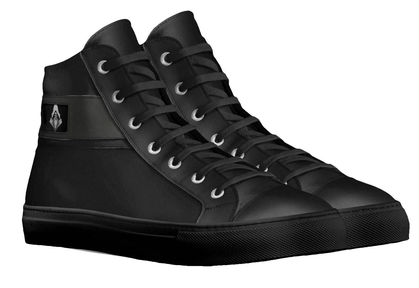 WRAITHS – Blacked Out Custom High-Top Sneakers