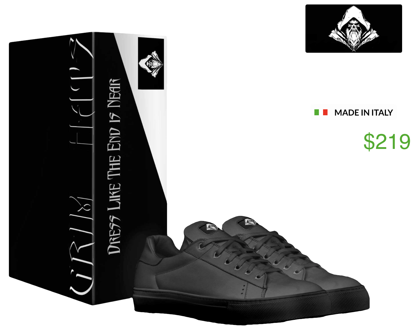 VADERS – Blacked Out Custom Tennis Shoe