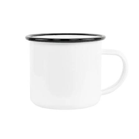 Black and White Ceramic Mug - 12 oz