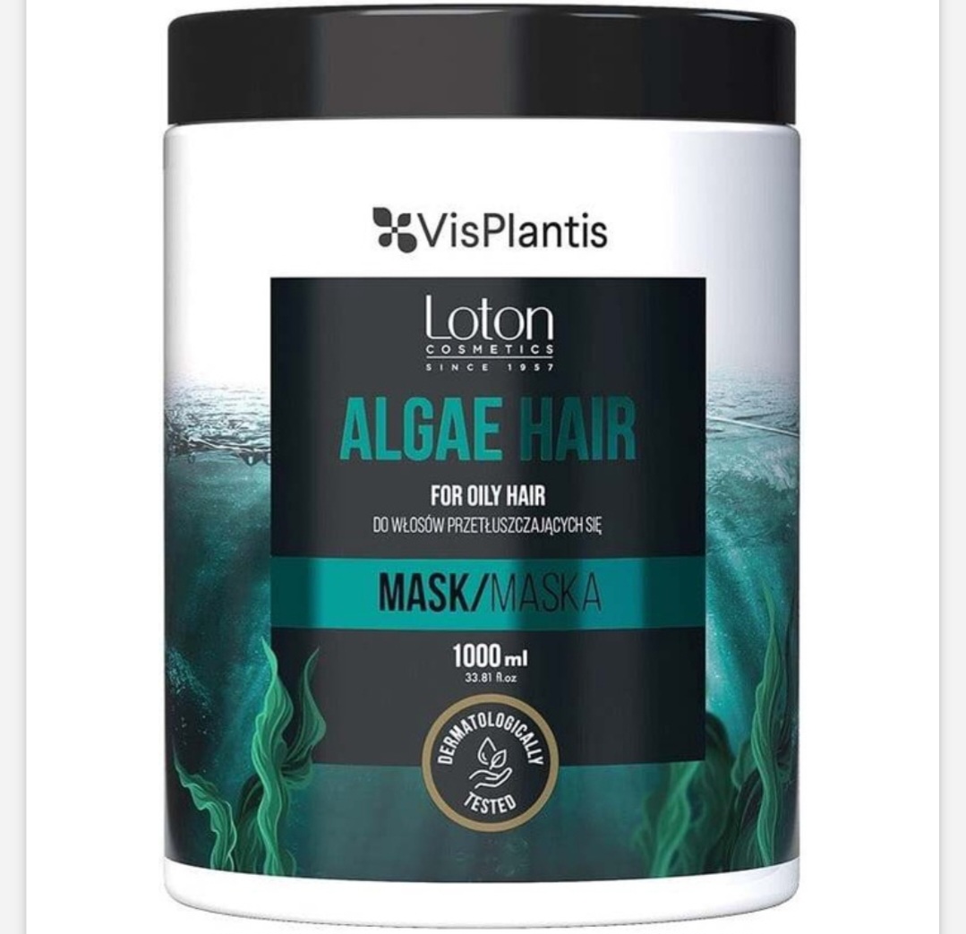 Plaukų kaukė su jūros dumbliais 