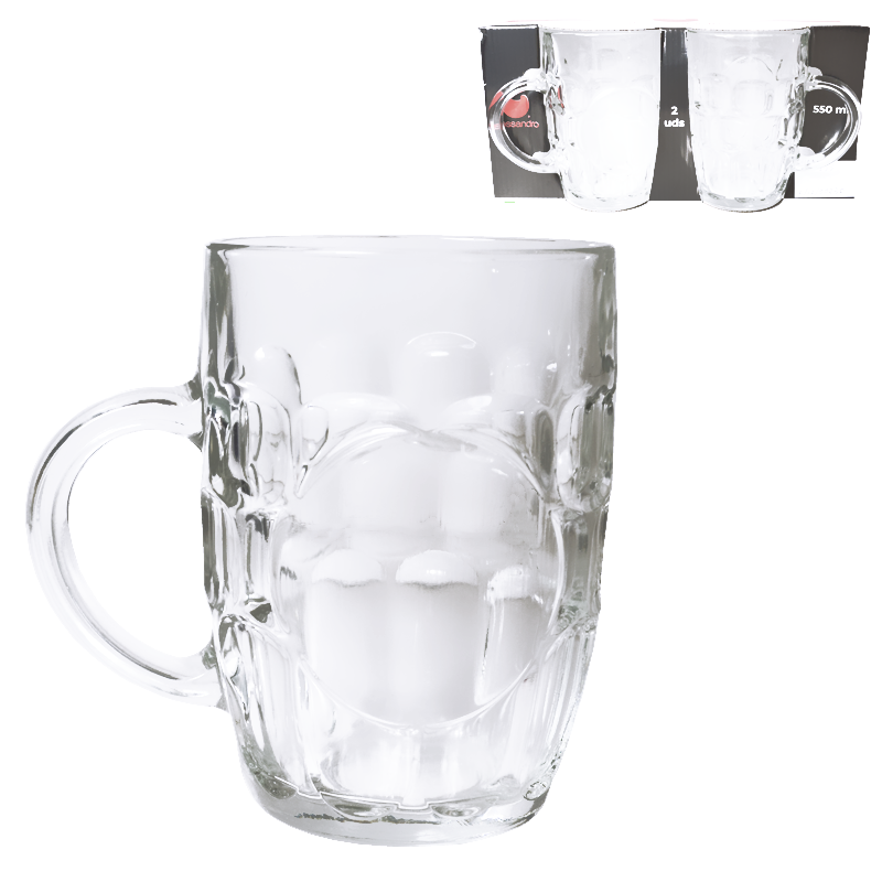 Abadia, verre transparent, jarres, 2 pieces 