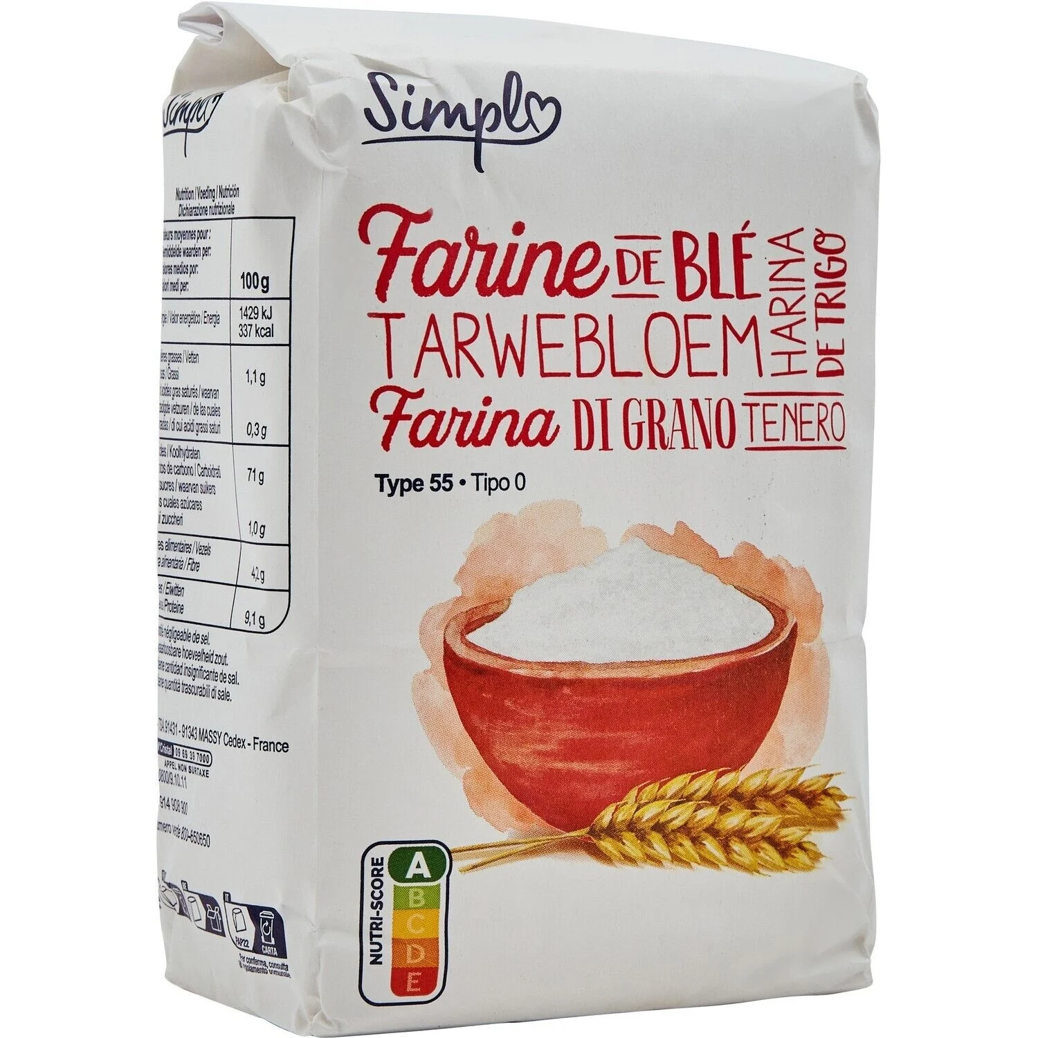 farine  de blé type 55 1kg 