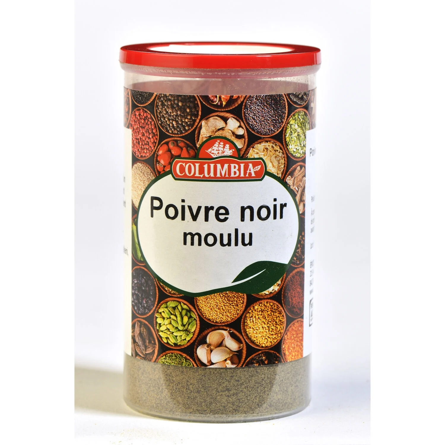 Poivre moulu noir COLUMBIA : le pot de 100g