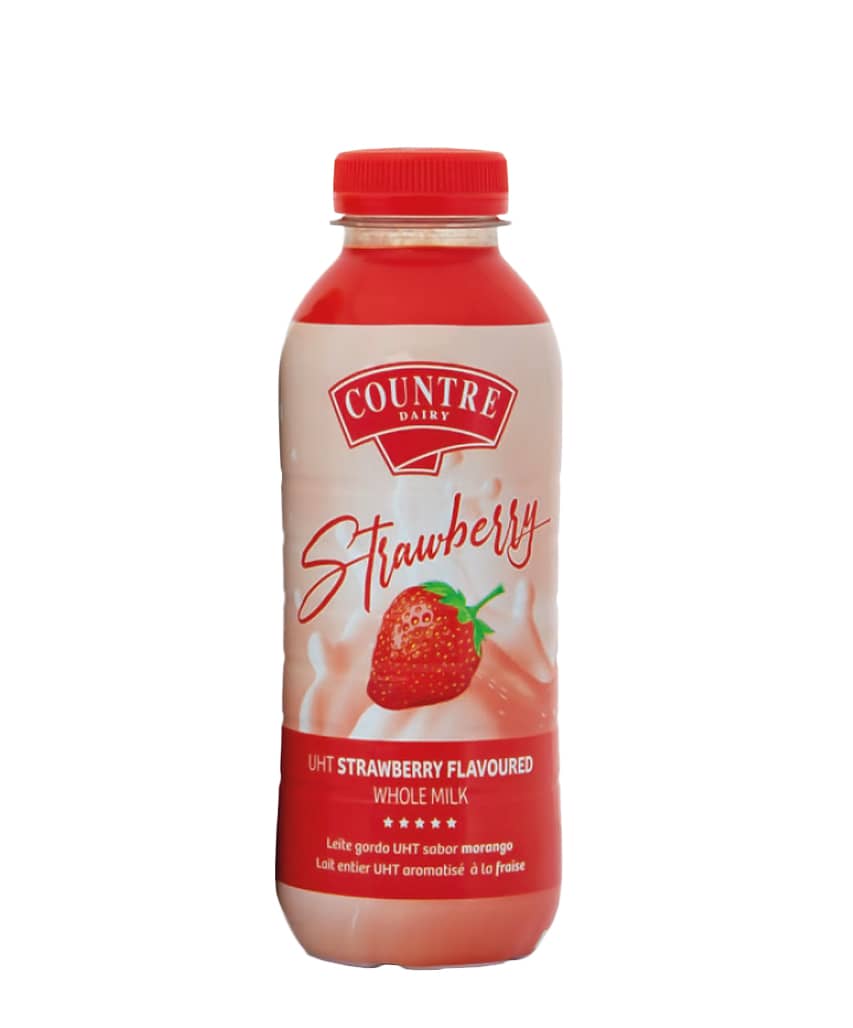Lait entier aromatisé à la fraise countre 500ml 