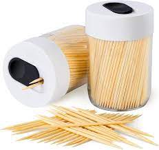 Cure-dents en bois avec boîte