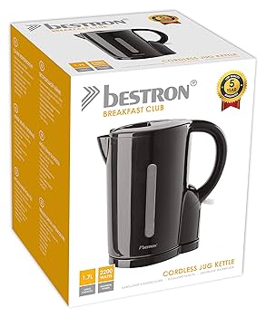 Bouilloire électrique bestron 1.7l noir