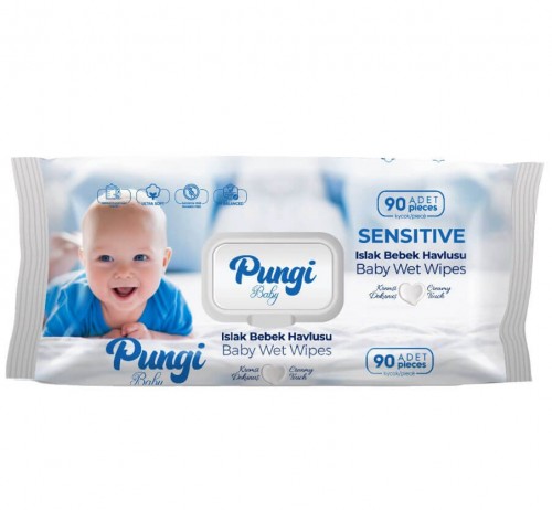 Lingettes humides bébé Pungi x90