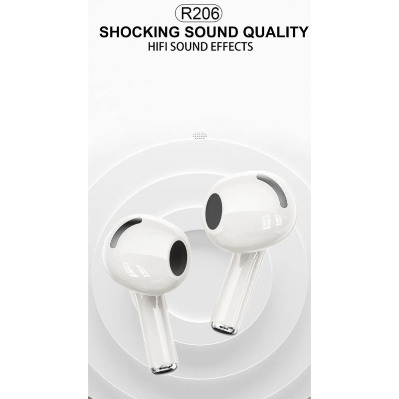 ECOUTEURS BLUETOOTH TWS BLANC AD2P Port usb-c R206