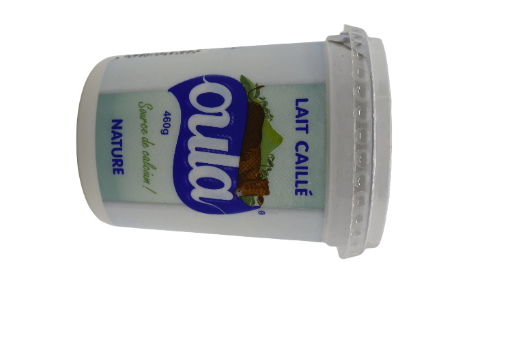 lait caillé oula nature, source de calcium 460g
