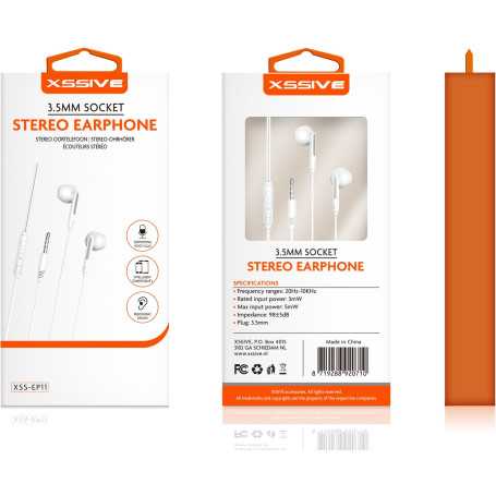 Écouteur Stereo avec Fil Lightning XSSIVE XSS-EP24W - Blanc sans bluetooth