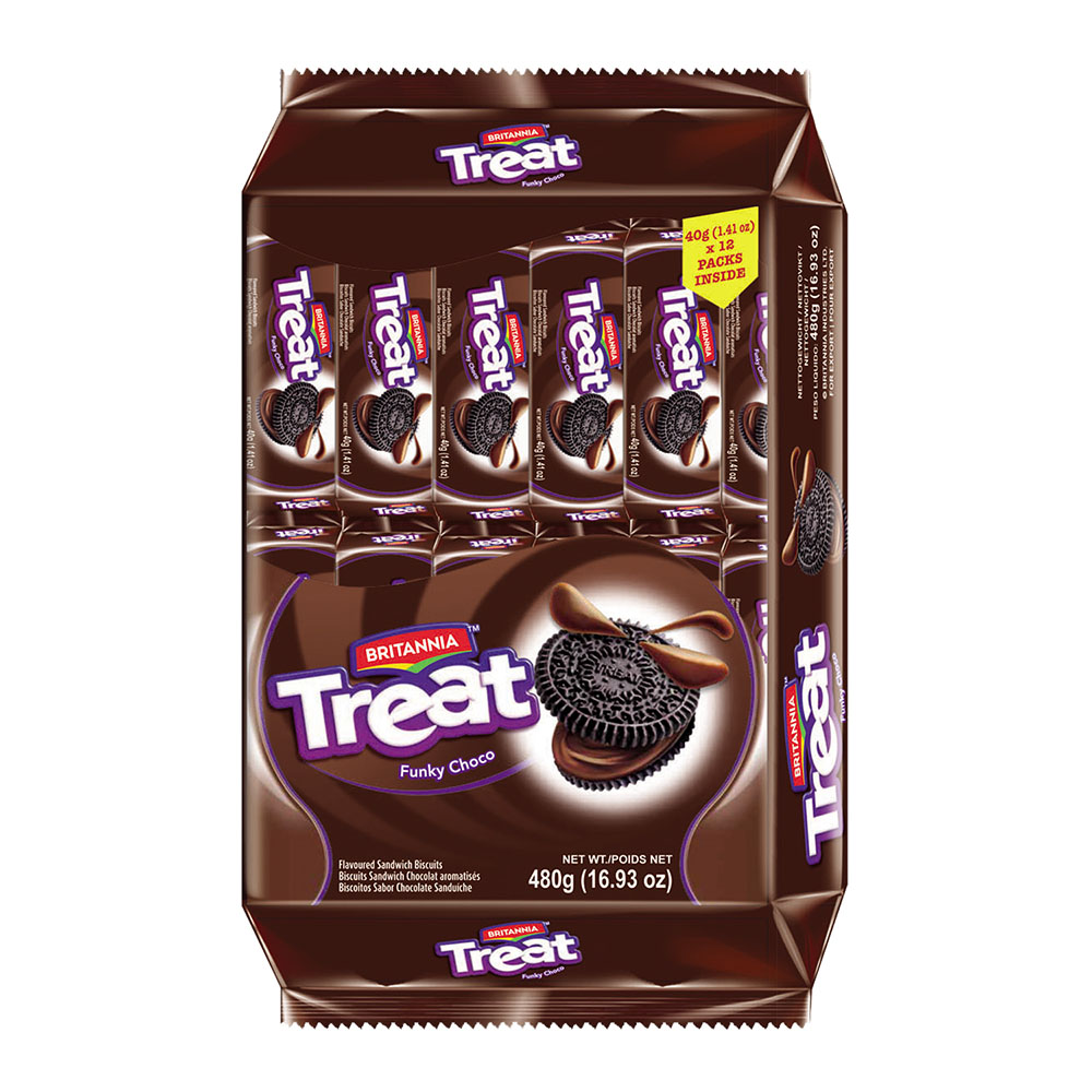 Biscuits Britannia Treat Funky Choco x12