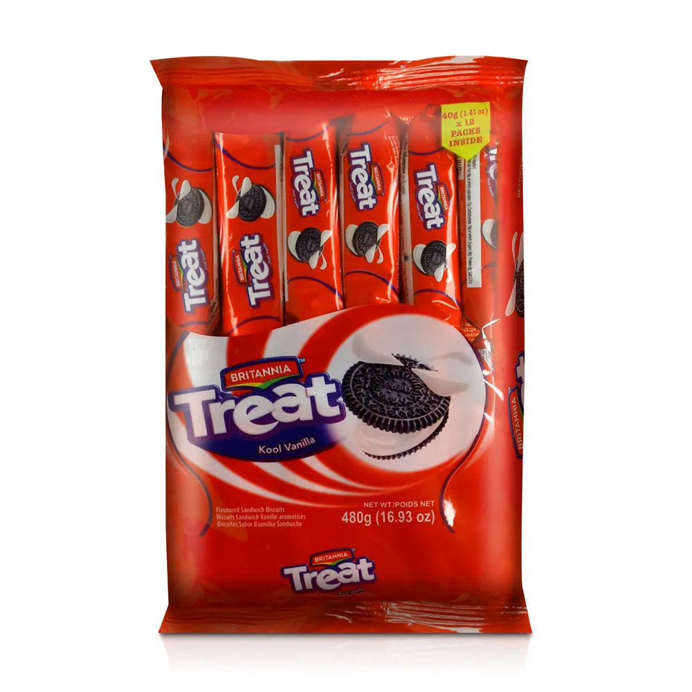 Biscuits Britannia Treat Kool Vanille x12
