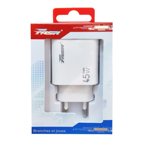 Chargeur TYPE C/USB 45W FASR