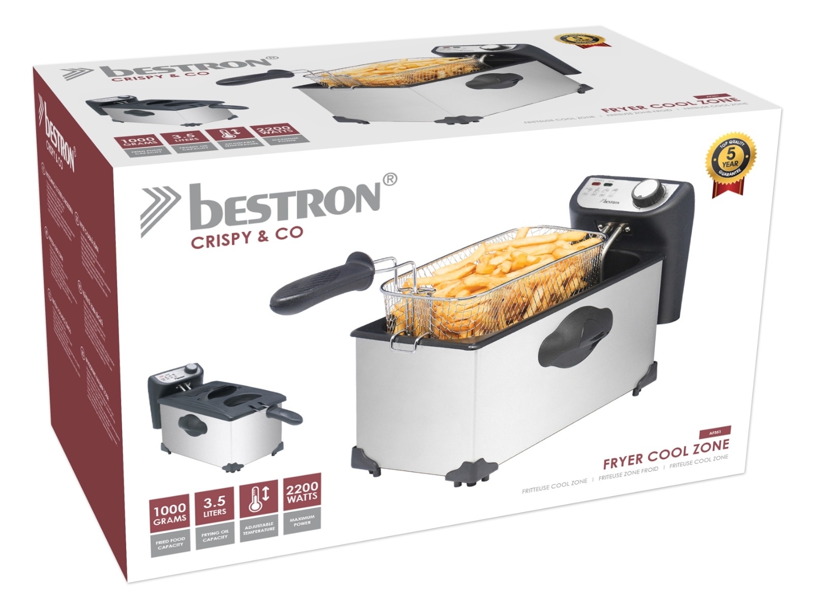 Friteuse Bestron 3.5 litres 