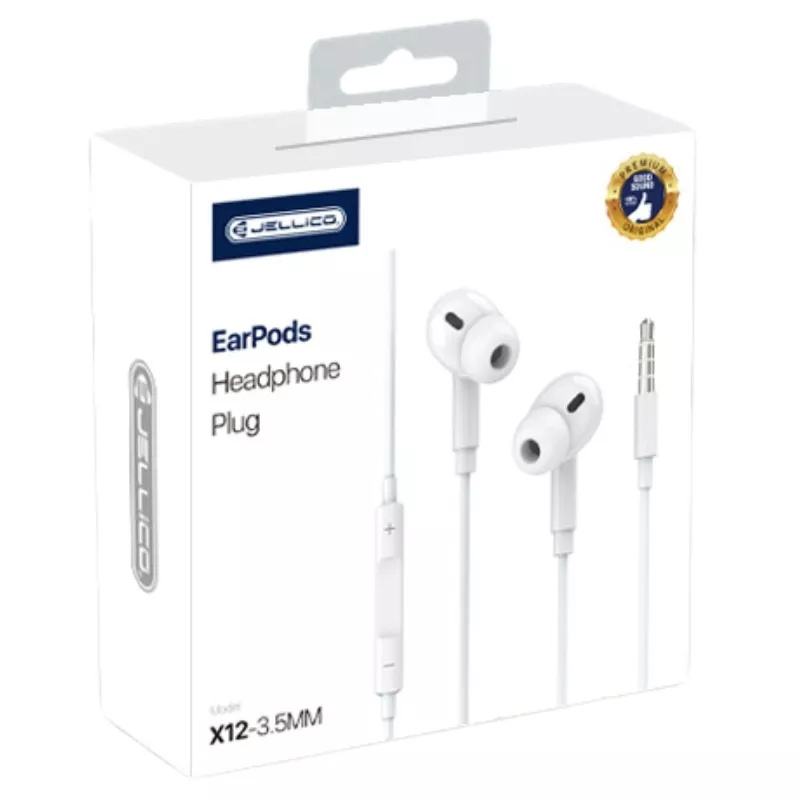 Ecouteur  JELLICO Kit pieton (Jack) avec micro JELLICO X12 (Boite/blister) blanc