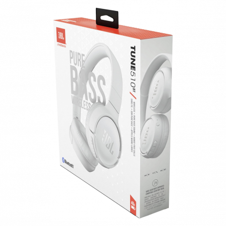 Casque Bluetooth JBL Tune 510BT - JBLT510BTWHT - Blanc