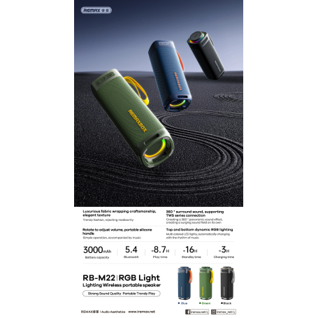 Enceinte Bluetooth portable remax