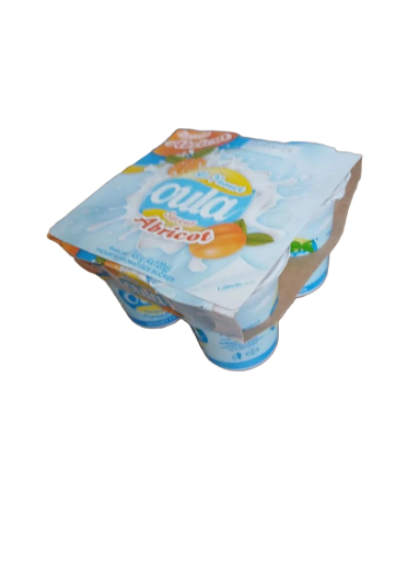 yaourt oula 4x120g fraise/abricot/banane/coco/vanille 
