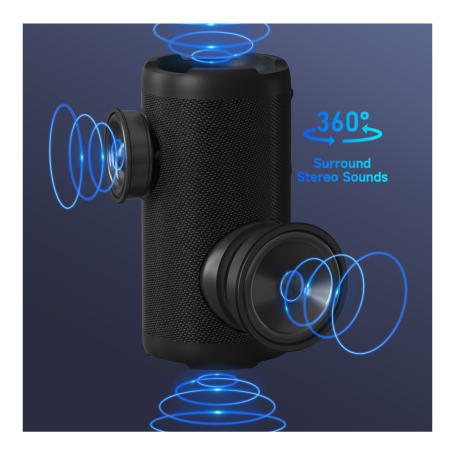 Enceinte Bluetooth IPX7 12H Devia série Smart EM065 - Noir