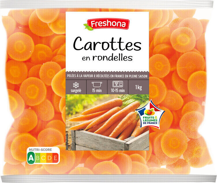 Carottes en rondelles surgelé 1kg