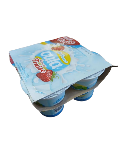 yaourt oula 4x120g fraise/abricot/banane/coco/vanille 