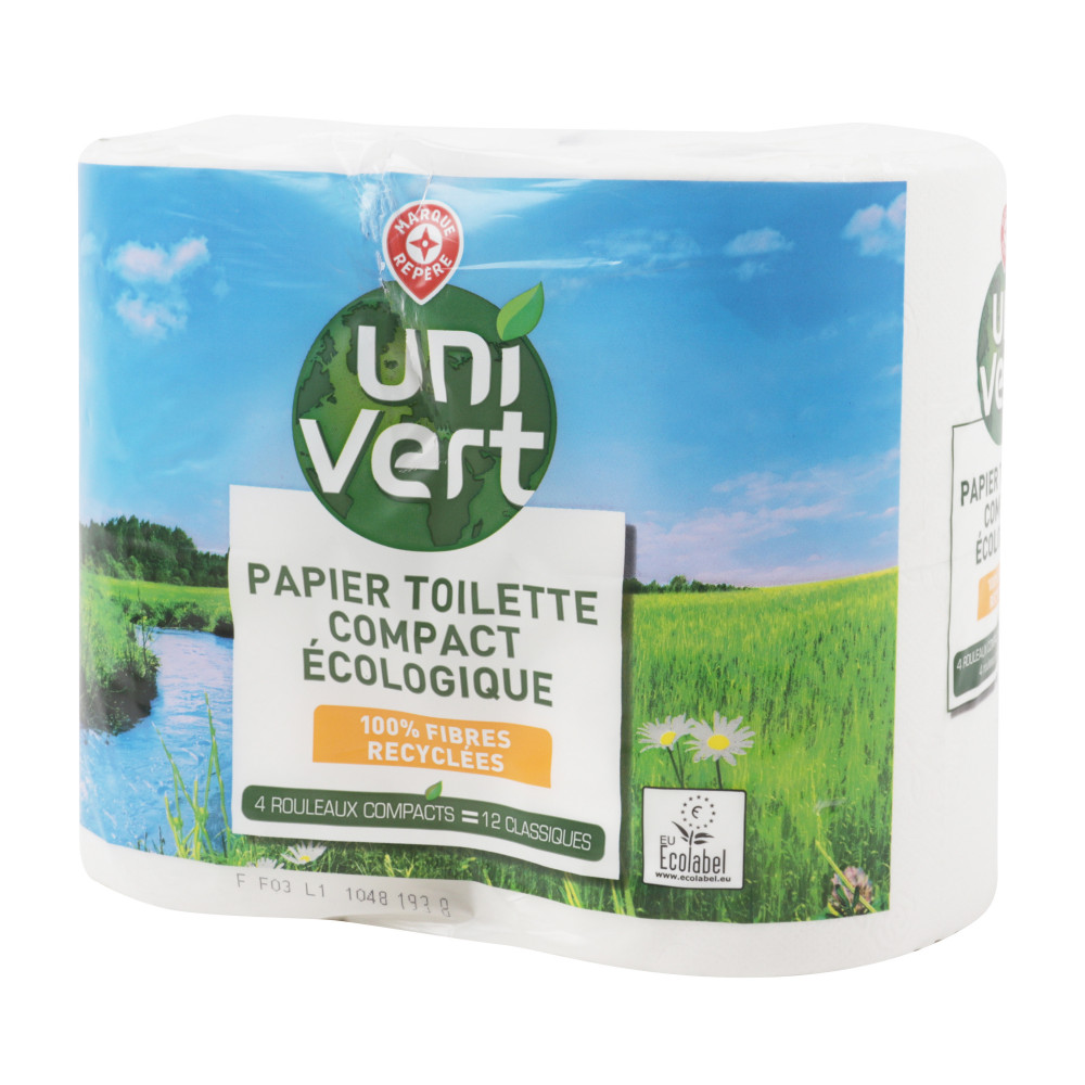 Papier toilette compact écologique x4