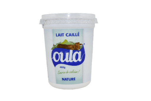 lait caillé oula nature, source de calcium 460g