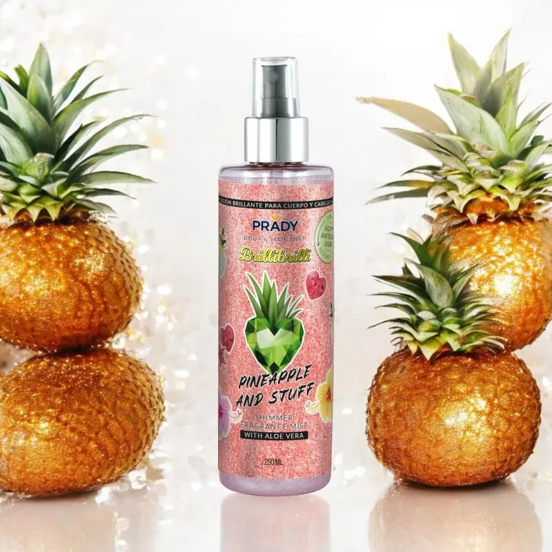 BRUME FEMME SCINTILLANTE CORPS ET CHEVEUX PINEAPPLE & STUFF 250ML PRADY