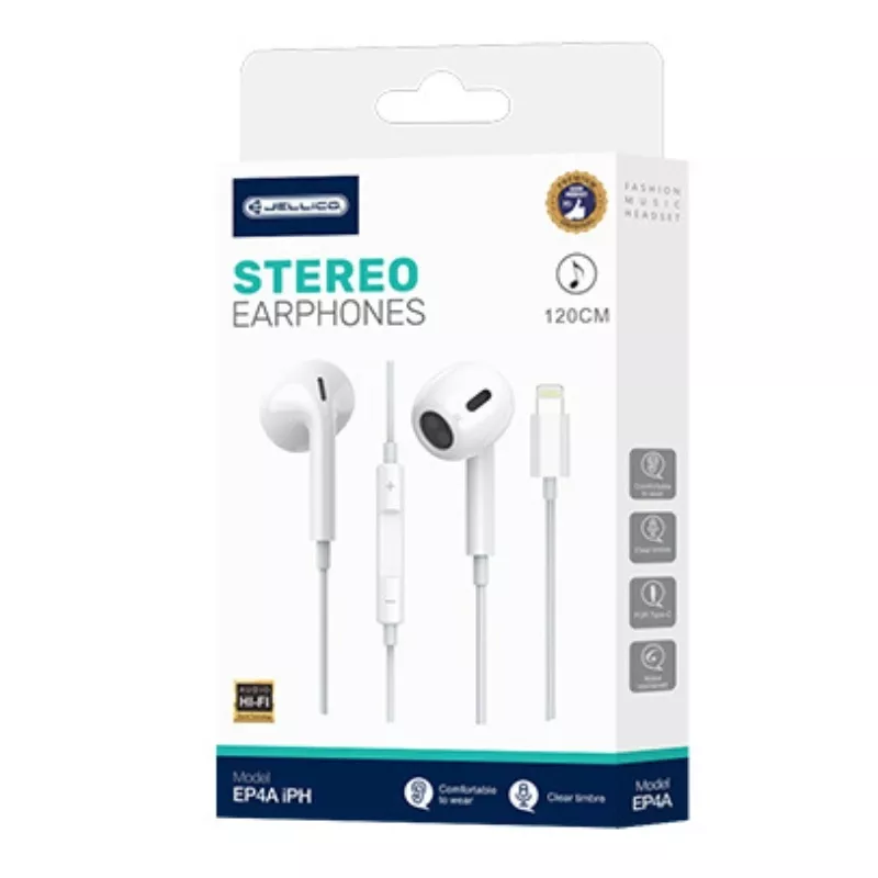  Ecouteur JELLICO Kit pieton (Lightning bluetooth) avec micro JELLICO EP4A (Boite/blister) blanc