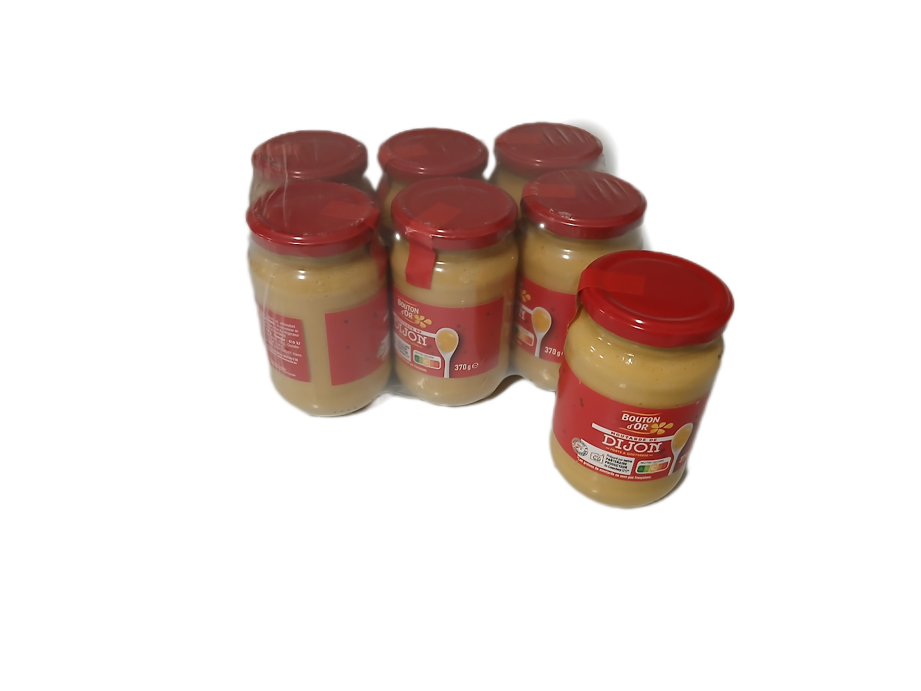 Moutarde de Dijon bouton d'or x6 370g