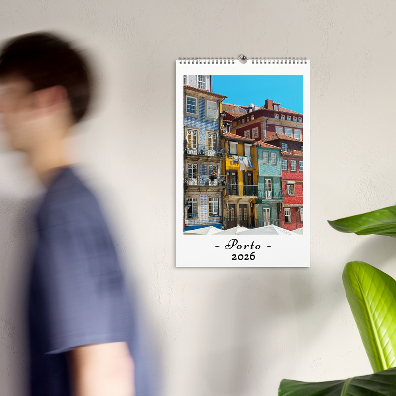 Porto 2026 Wall Calendar – Portugal Travel Photography, Cityscape Art, Gift from Porto, European Wall Calendar 2026
