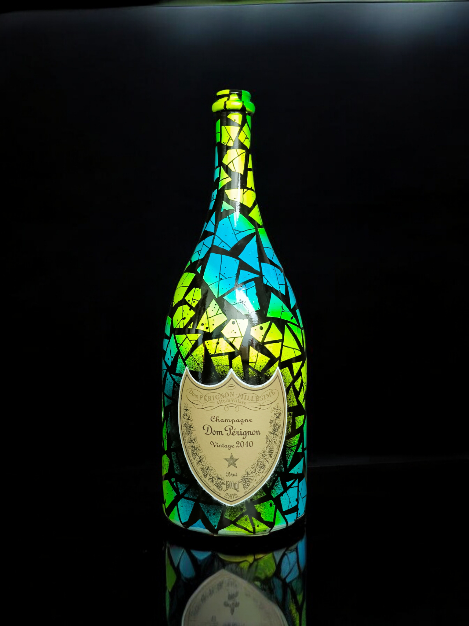 Custom sur un Magnum ( 1.5L ) de Dom Pérignon 5