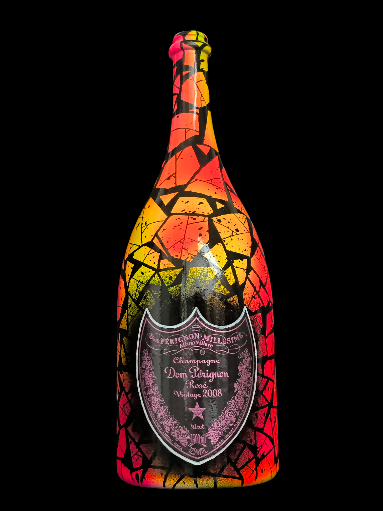 Custom sur un Magnum ( 1.5L ) de Dom Pérignon Rosé