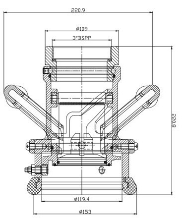 EasyDry® DDC300 Aluminum & Stainless Steel & Brass Coupler (Hose Unit)