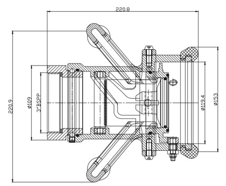 EasyDry® DDC300 Aluminum & Stainless Steel & Brass Coupler (Hose Unit)