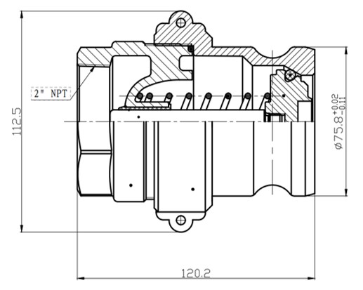 EasyDry®  DBA200 Cam & Groove Style Aluminum & Stainless Steel Dry Disconnect