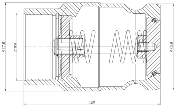EasyDry®  DBA200 Cam & Groove Style Aluminum & Stainless Steel Dry Disconnect