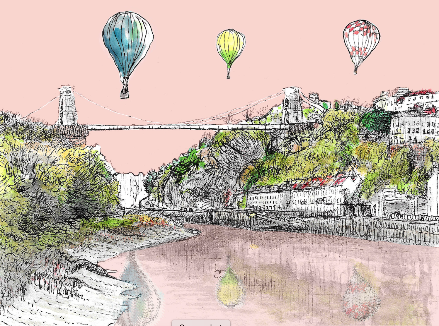 Clifton Suspension Bridge Bristol Pink Sky