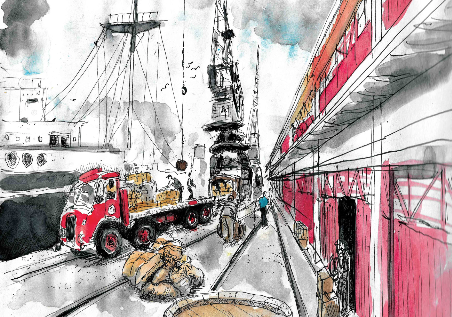 M Shed Cranes Dockers Bristol Harbour, Landscape