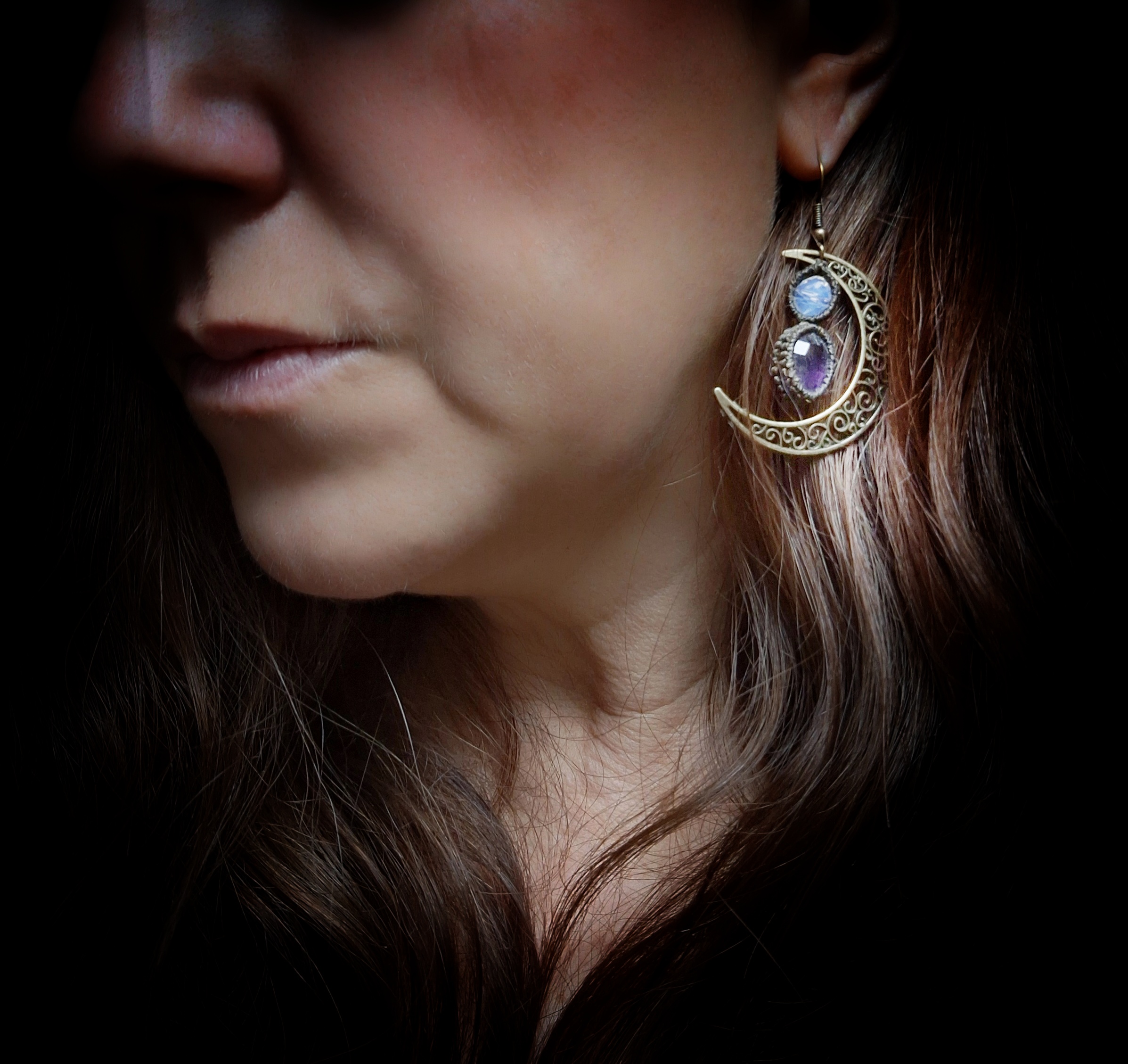 Boucles d'oreilles Moon