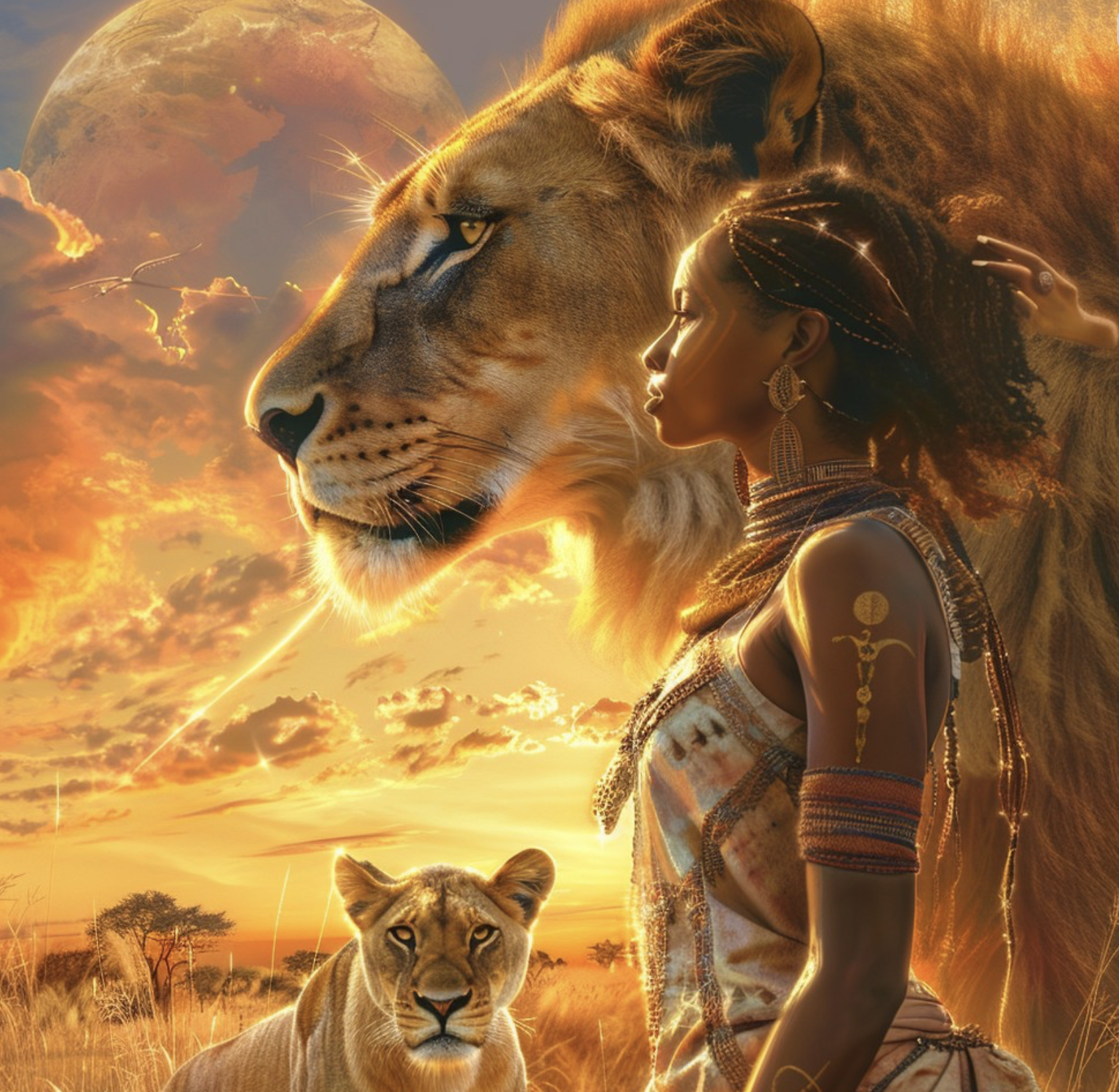 Sawgrass full of lions