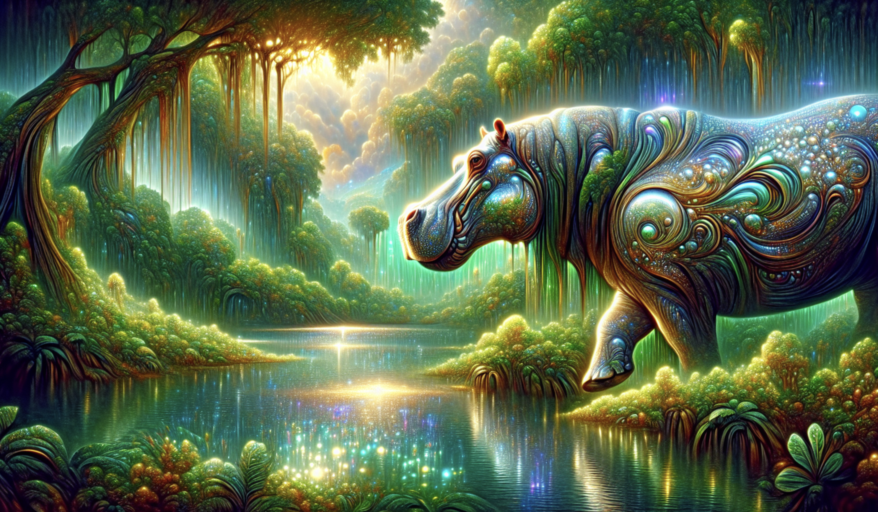 hippopotamus & middle earth