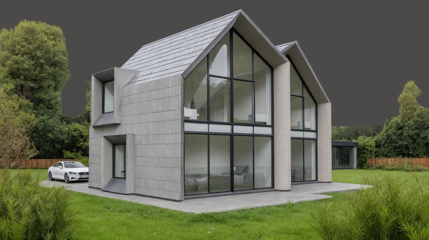 Modernus dviejų aukštų namas