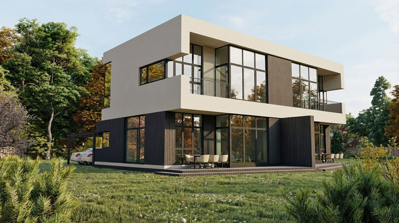 Lentvaryje dviejų aukštų namas