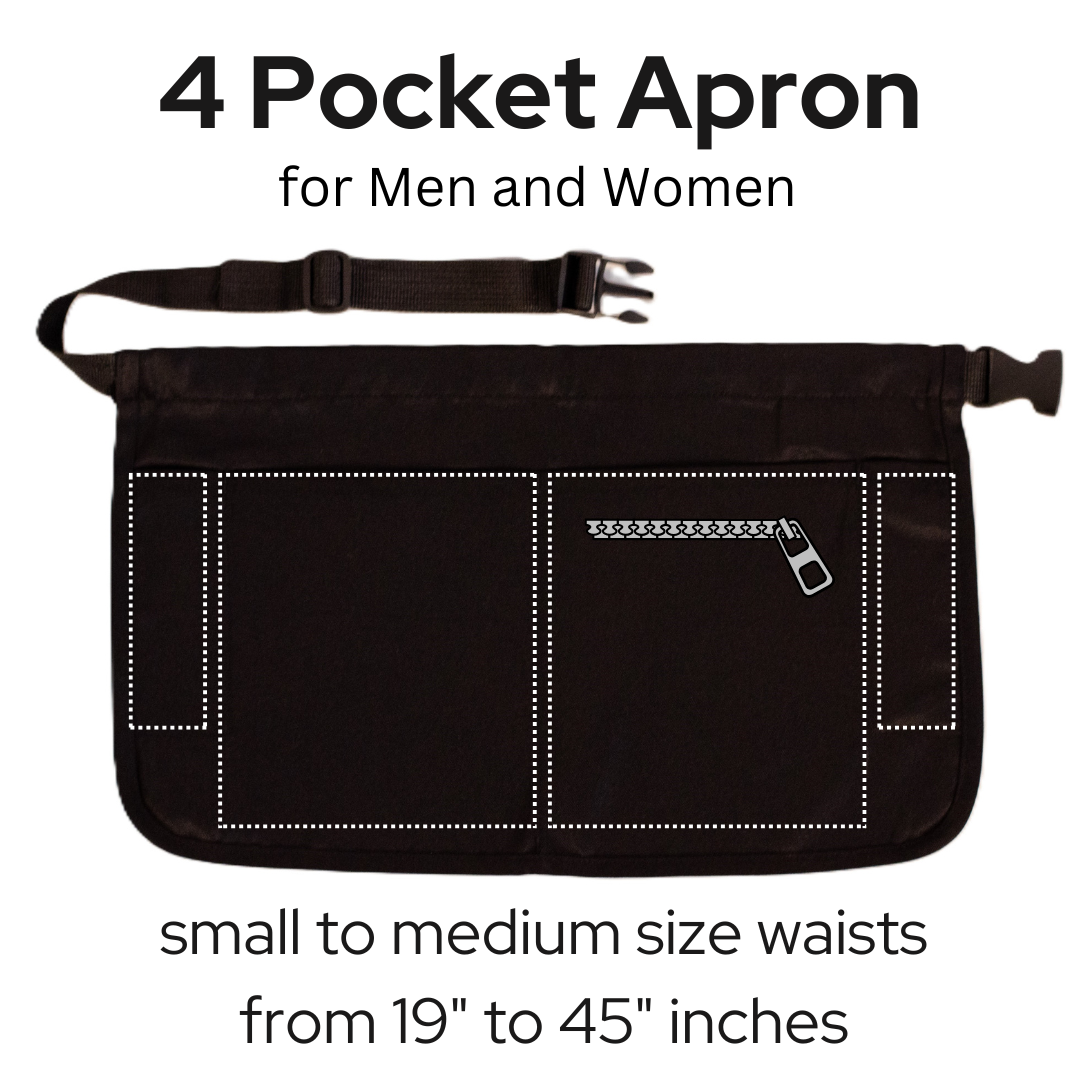 4 Pocket Apron - Compact with Zipper