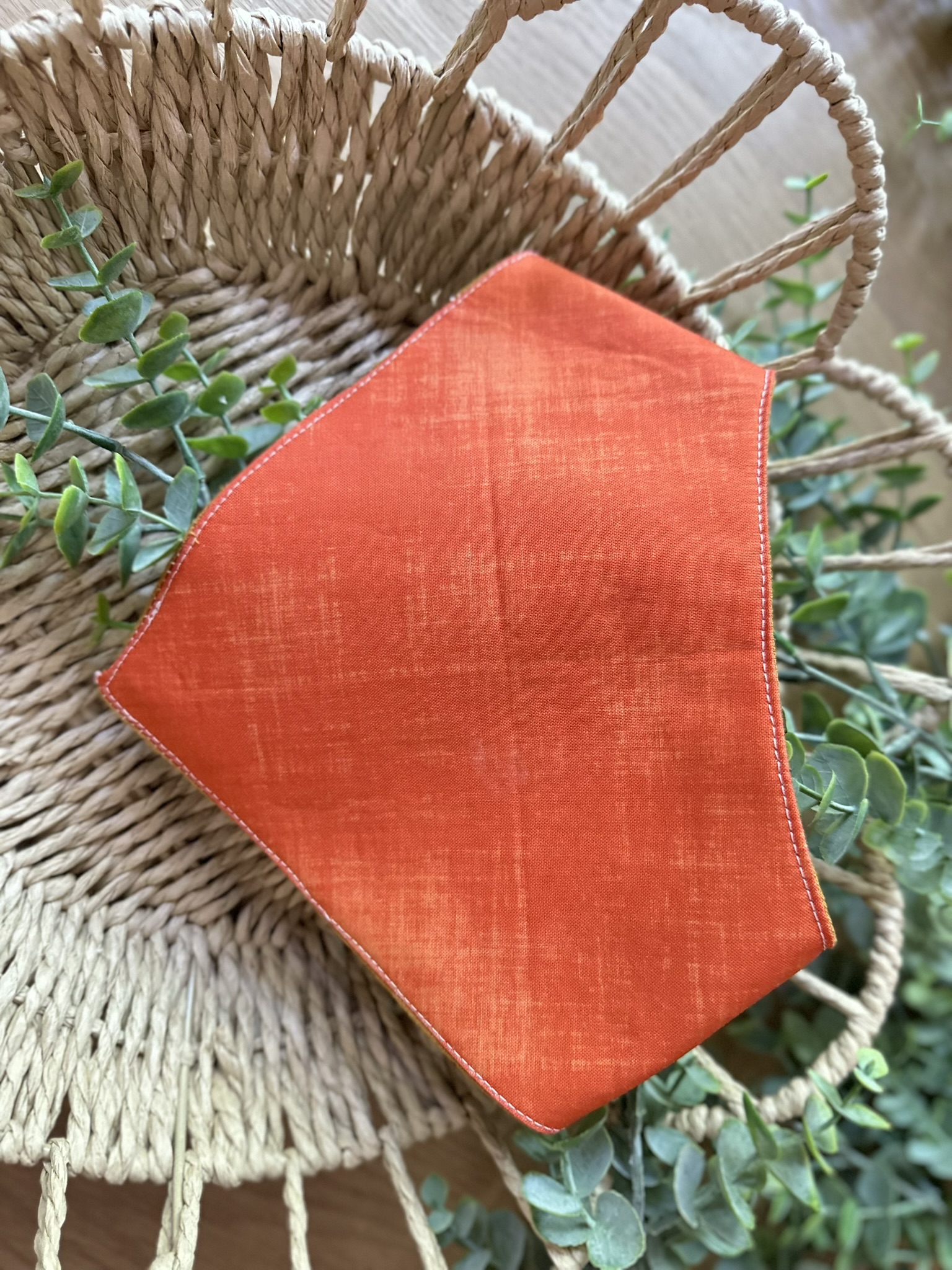 Handmade 100% Cotton/ Fleece Reversible Snap Bandana Bib for 3-6 months