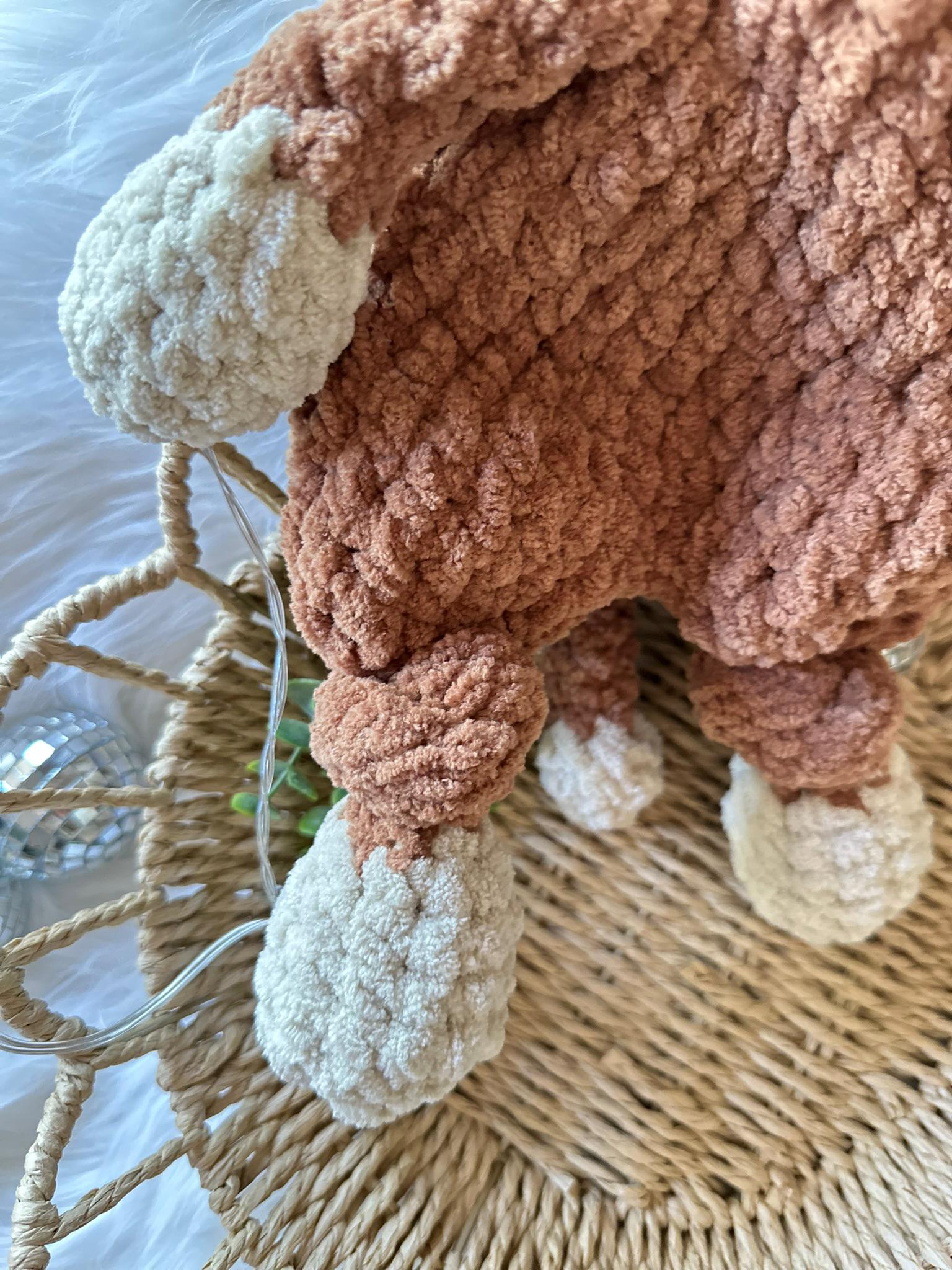 Ready to Ship Crochet Handmade Highland Cow with Fuzzy Hair Snuggler |  Farm Nursery Decor Gift