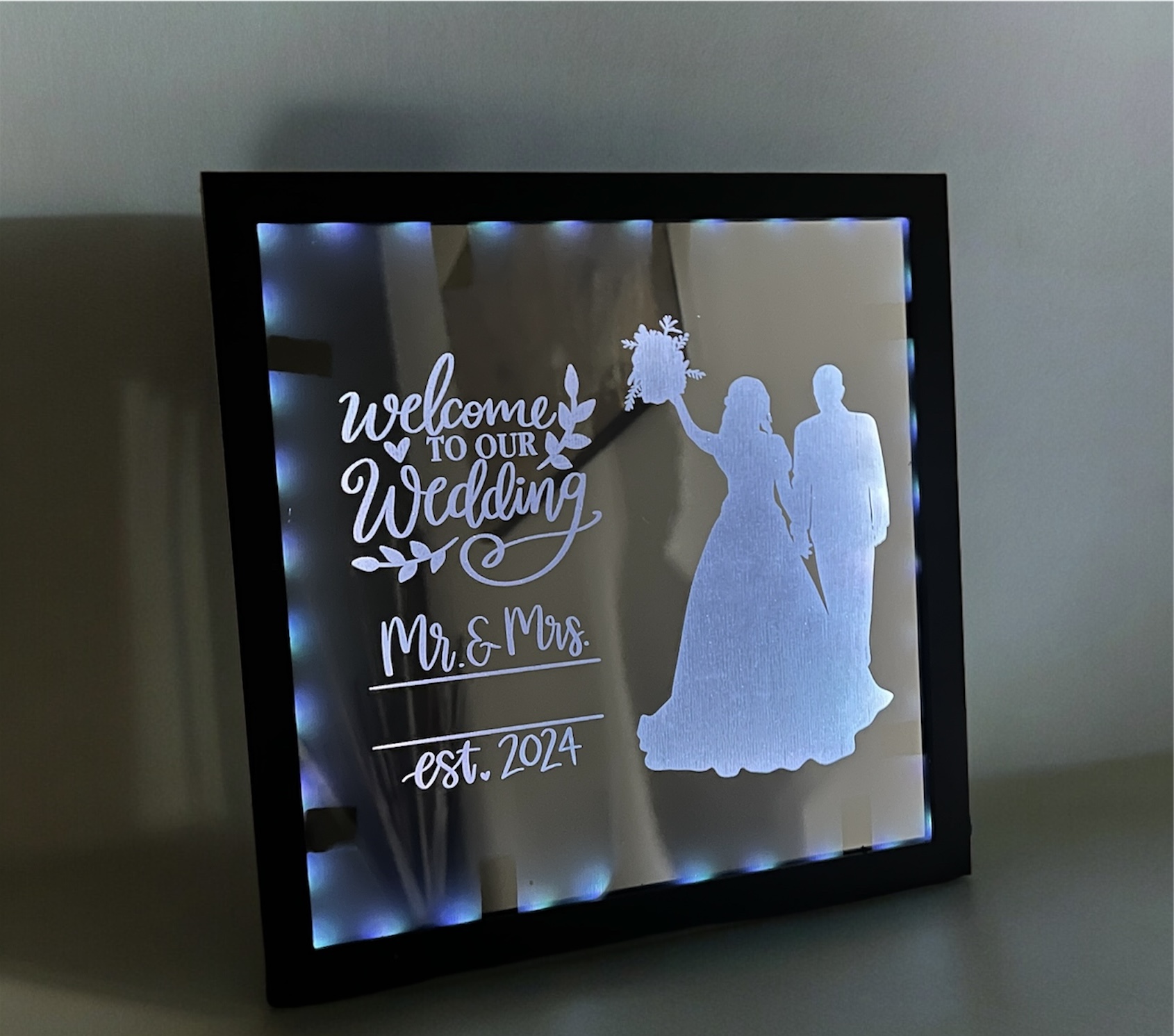 Wedding Engraved Mirror
