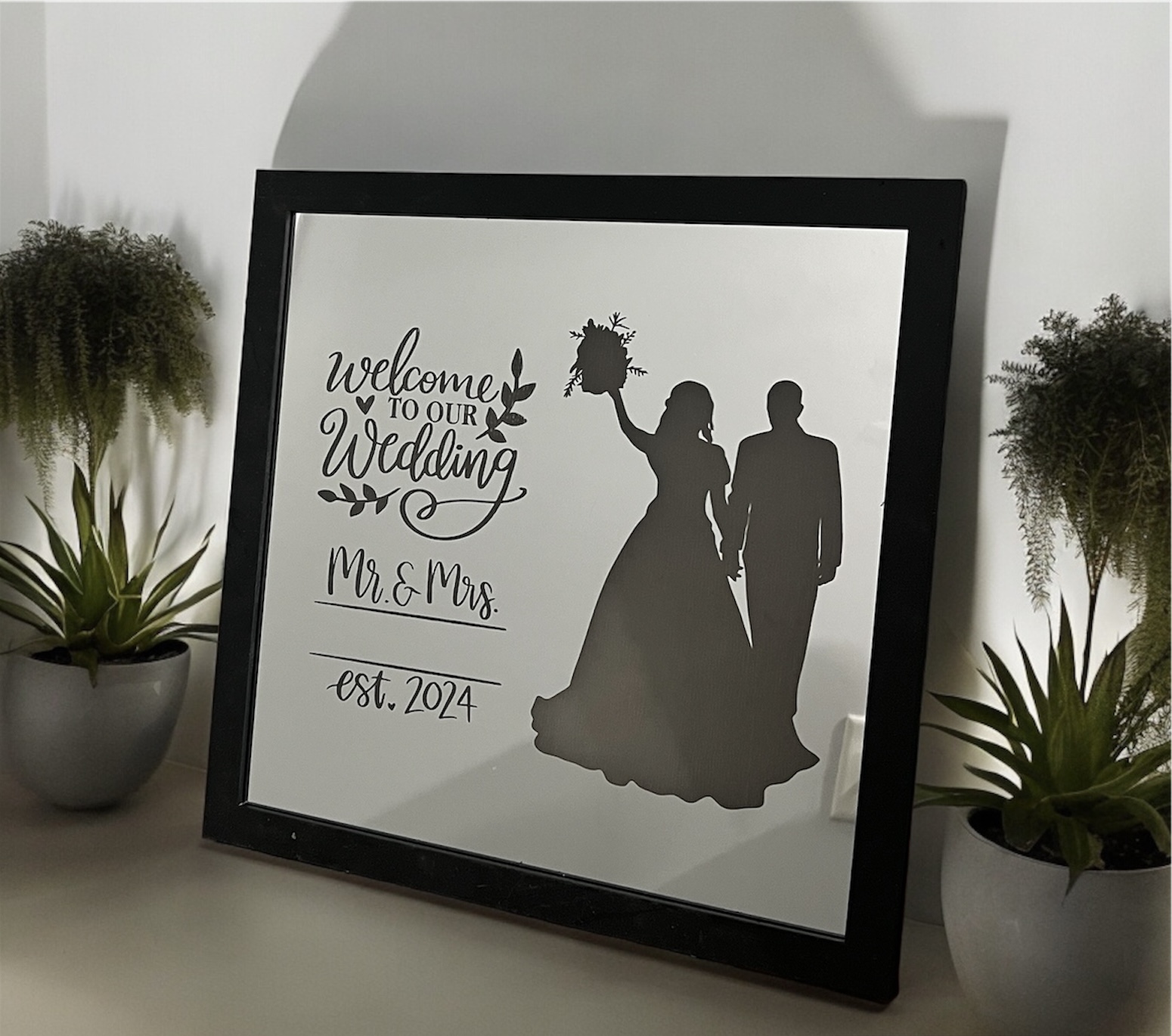 Wedding Engraved Mirror