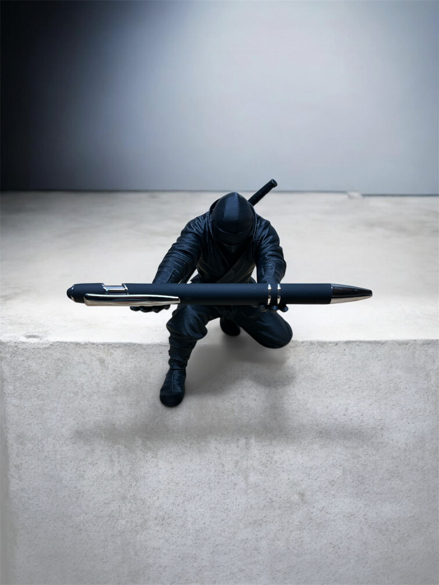 Black Ninja Action Figure Pen holder